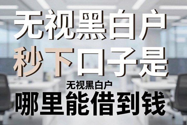 无视黑白户秒下口子是真的吗,无视黑白户哪里能借到钱