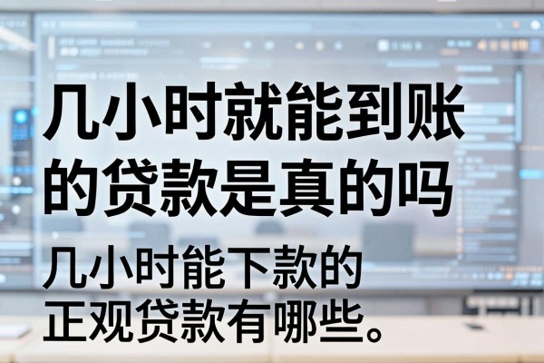 几小时就能到账的贷款是真的吗,几小时能下款的正规贷款有哪些