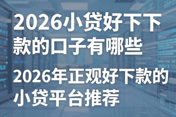 2026小贷好下款的口子有哪些，2026年正规好下款的小贷平台推荐