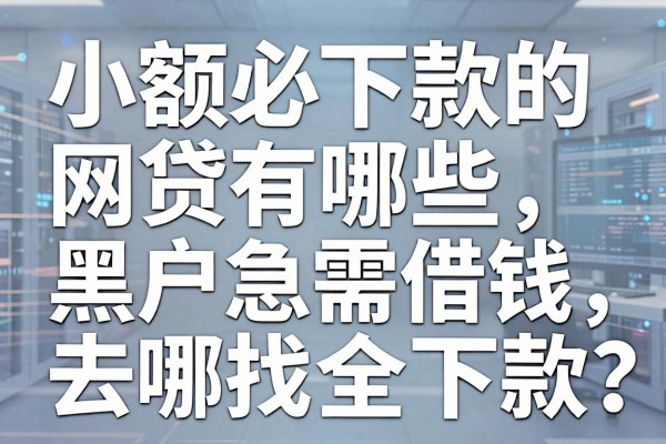小额必下款的网贷有哪些,黑户急需借钱去哪找安全下款?