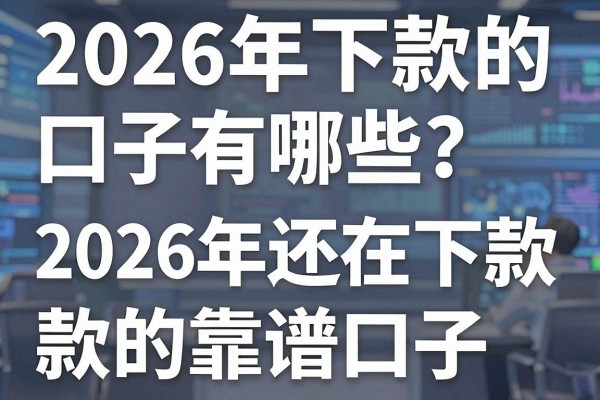 2026年下款的口子有哪些?盘点2026年还在下款的靠谱口子