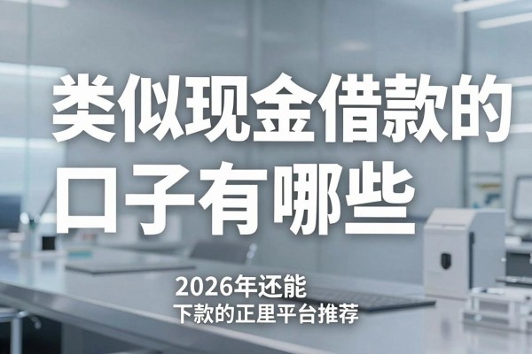 类似现金借款的口子有哪些，2026年还能下款的正规平台推荐