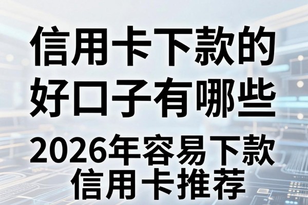 信用卡下款的好口子有哪些,2026年容易下款的信用卡推荐