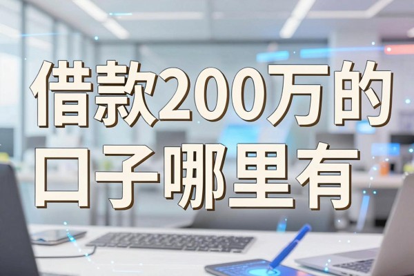 借款200万的口子哪里有，正规大额贷款平台有哪些