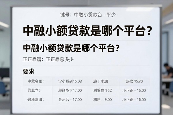 中融小额贷款是哪个平台?正规靠谱吗利息多少