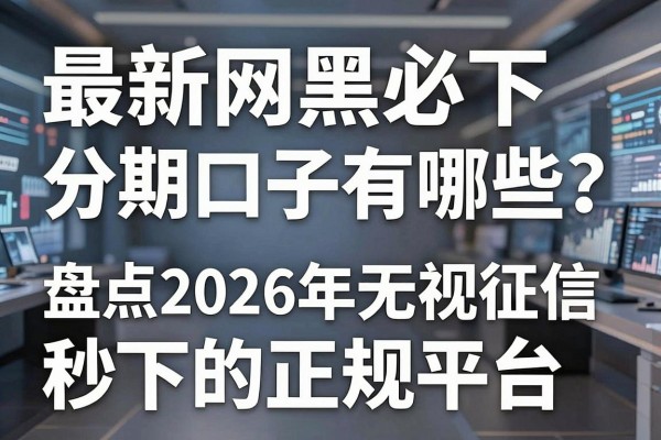 最新网黑必下分期口子有哪些？盘点2026年无视征信秒下的正规平台