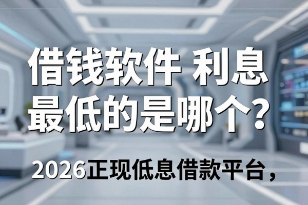 借钱软件利息最低的是哪个?2026正规低息借款平台推荐