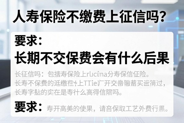 人寿保险不缴费上征信吗？长期不交保费会有什么后果？
