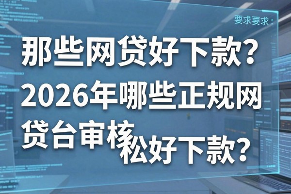 那些网贷好下款?2026年哪些正规网贷平台审核松好下款?