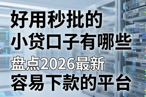 好用秒批的小贷口子有哪些,盘点2026最新容易下款的平台