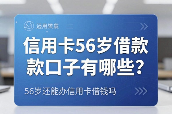 信用卡56岁借款口子有哪些?56岁还能办信用卡借钱吗