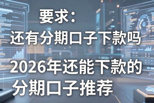还有分期口子下款吗，2026年还能下款的分期口子推荐