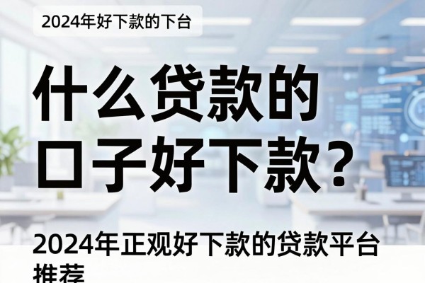 什么贷款的口子好下款？2024年正规好下款的贷款平台推荐
