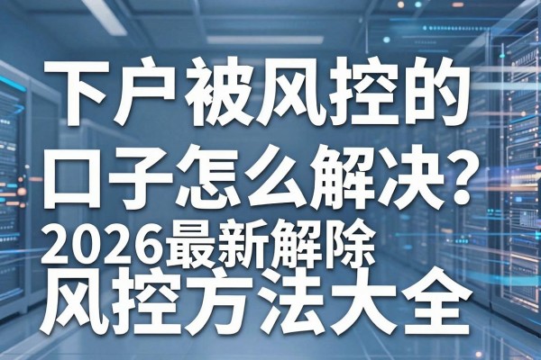 下户被风控的口子怎么解决?2026最新解除风控方法大全