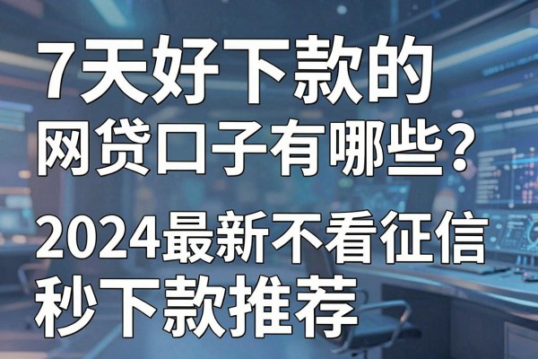 7天好下款的网贷口子有哪些？2024最新不看征信秒下款推荐