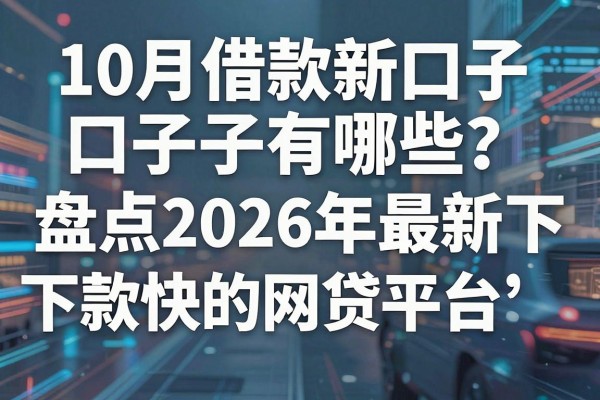 10月借款新口子有哪些？盘点2026年最新下款快的网贷平台