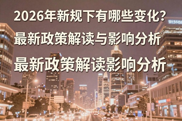 2026年新规下有哪些变化?最新政策解读与影响分析