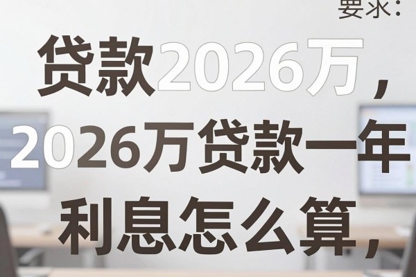 贷款2026万利息多少钱,2026万贷款一年利息怎么算