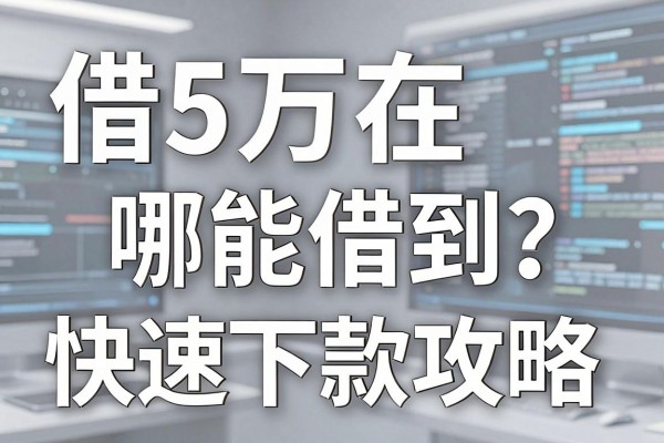 借5万在哪能借到?正规平台快速下款攻略