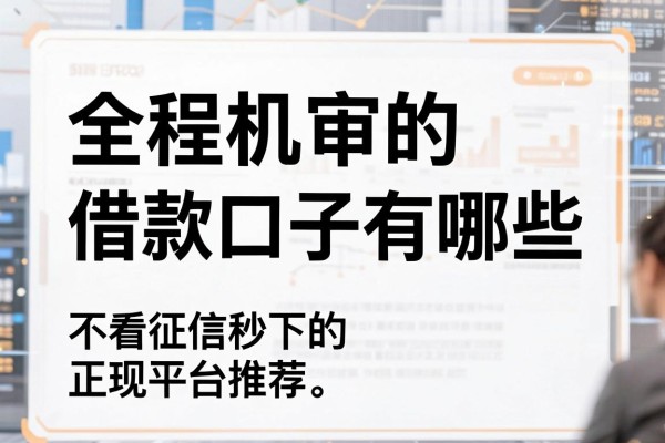 全程机审的借款口子有哪些,不看征信秒下的正规平台推荐