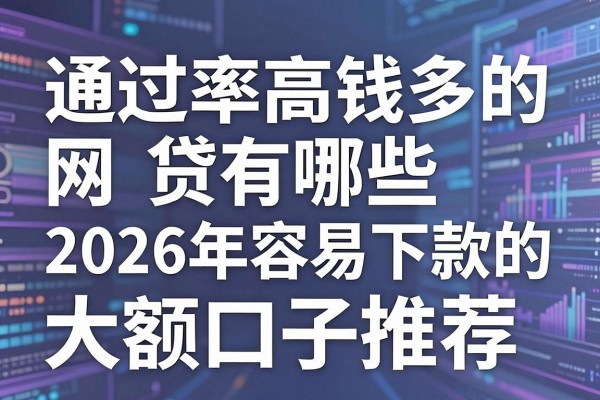 通过率高钱多的网贷有哪些,2026年容易下款的大额口子推荐