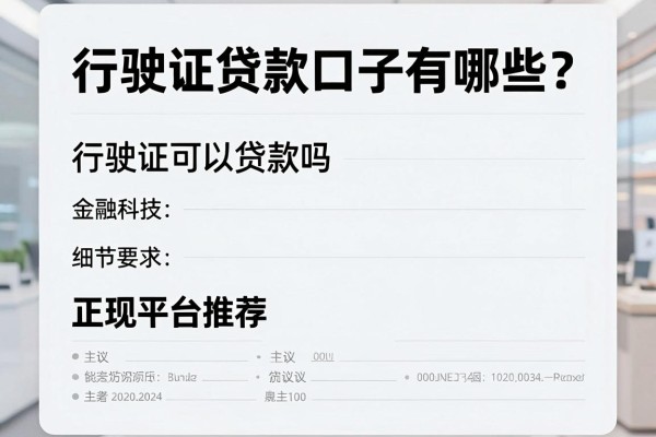 行驶证贷款口子有哪些？行驶证可以贷款吗正规平台推荐