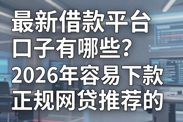 最新借款平台口子有哪些?2026年容易下款的正规网贷推荐