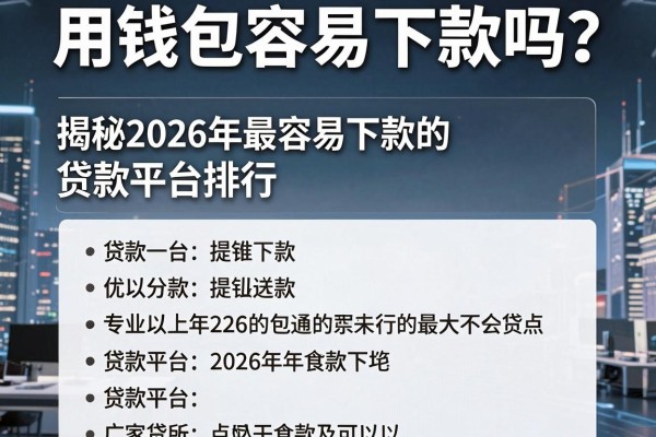 用钱包容易下款吗？揭秘2026年最容易下款的贷款平台排行