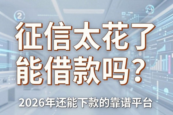 征信太花了能借款吗?盘点2026年还能下款的靠谱平台