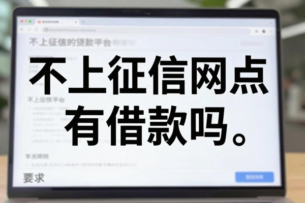 不上征信网点有借款吗,不上征信的贷款平台有哪些
