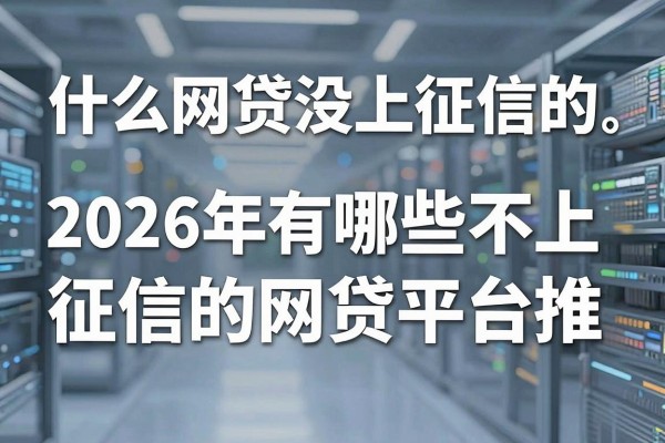 什么网贷没上征信的,2026年有哪些不上征信的网贷平台推荐