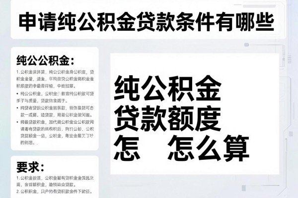 申请纯公积金贷款条件有哪些,纯公积金贷款额度怎么算