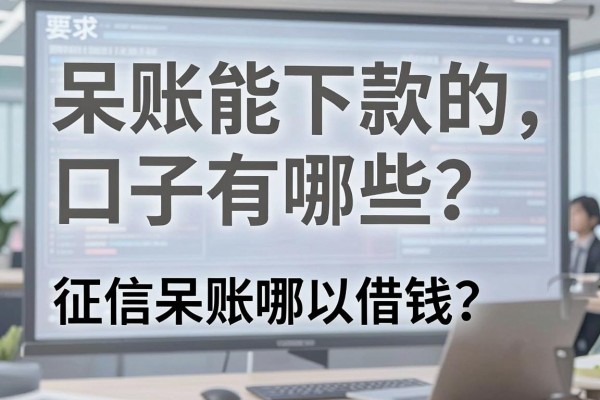 呆账能下款的口子有哪些?征信呆账哪里可以借钱?