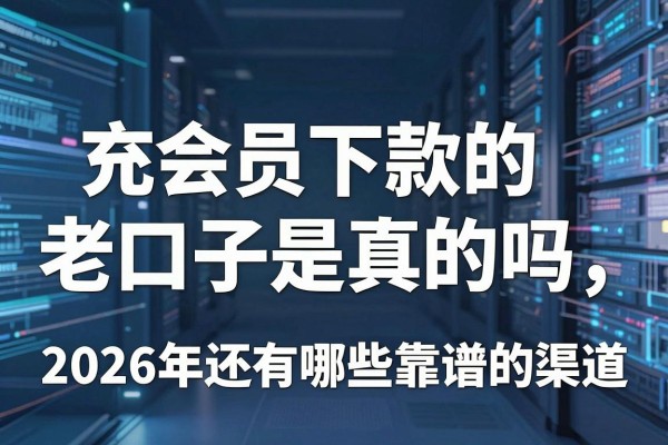 充会员下款的老口子是真的吗,2026年还有哪些靠谱的渠道