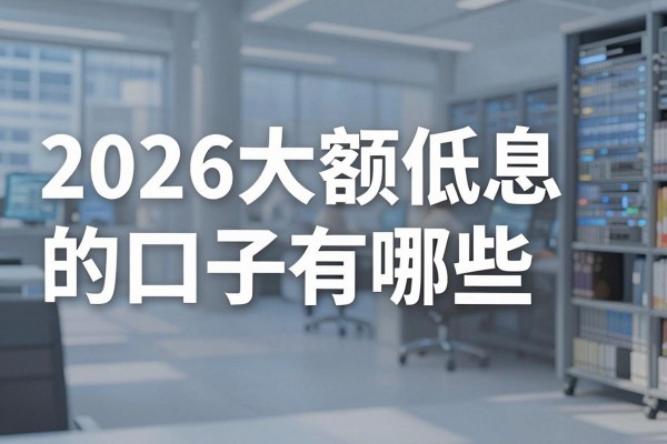2026大额低息的口子有哪些,2026年正规大额低息贷款平台推荐