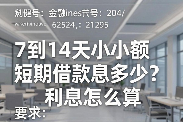 7到14天小额贷款利息多少？短期借款利息怎么算