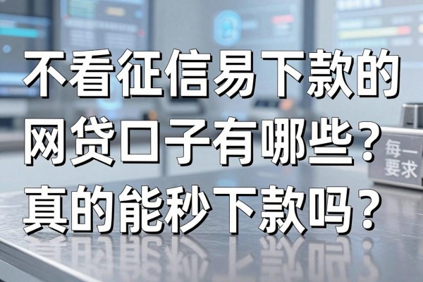 不看征信易下款的网贷口子有哪些?真的能秒下款吗?