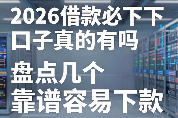 2026借款必下口子真的有吗，盘点几个靠谱容易下款的平台