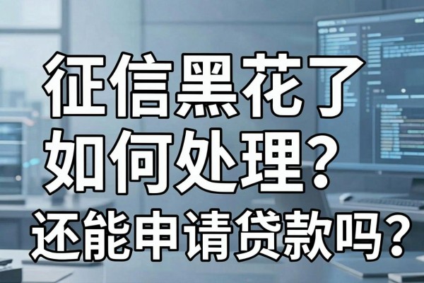 征信黑花了如何处理?还能申请贷款吗?