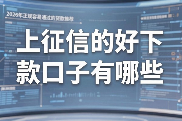 上征信的好下款口子有哪些，2026年正规容易通过的贷款推荐