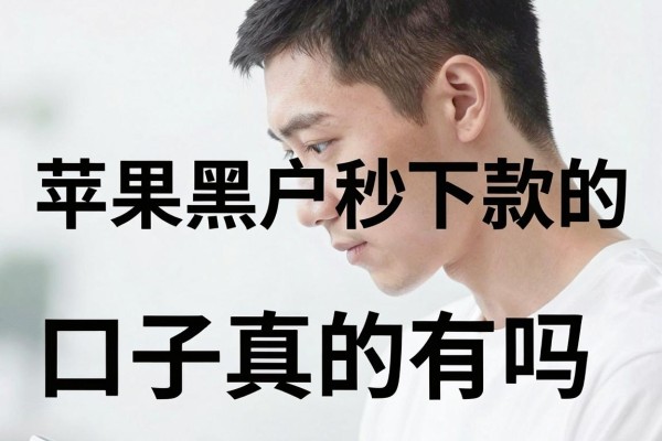 苹果黑户秒下款的口子真的有吗，苹果手机黑户哪里能秒下款
