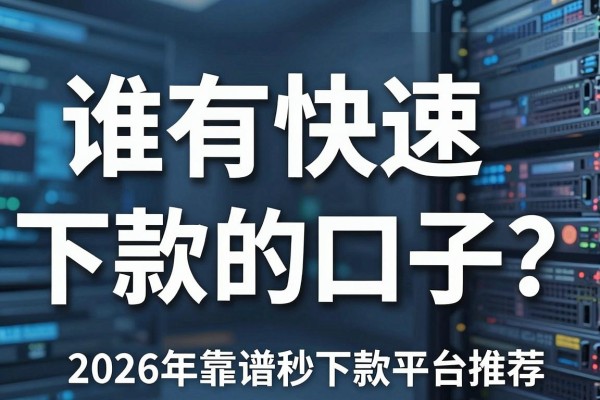 谁有快速下款的口子？2026年靠谱秒下款平台推荐