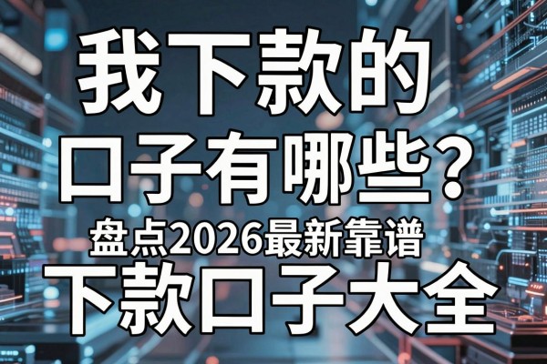 我下款的口子有哪些？盘点2026最新靠谱下款口子大全