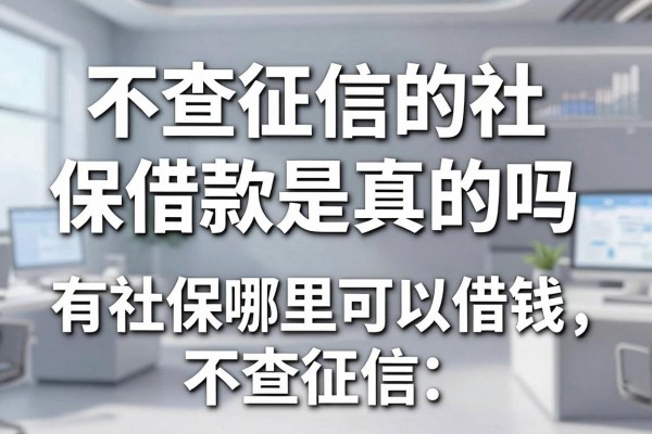 不查征信的社保借款是真的吗,有社保哪里可以借钱不查征信