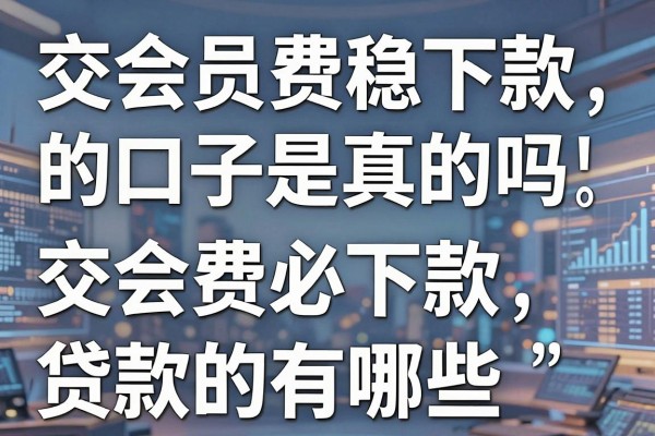 交会员费稳下款的口子是真的吗，交会费必下款的贷款有哪些