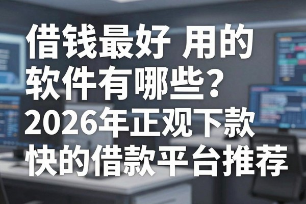 借钱最好用的软件有哪些？2026年正规下款快的借款平台推荐