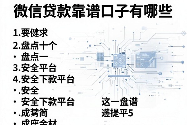 微信贷款靠谱口子有哪些，盘点十个安全下款平台