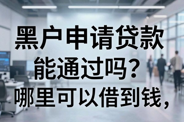 黑户申请贷款能通过吗？哪里可以借到钱