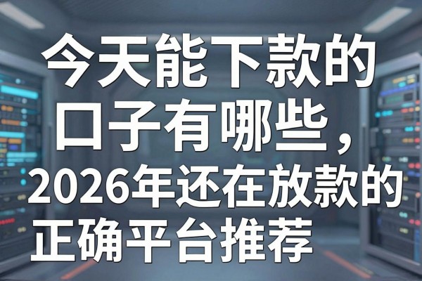 今天能下款的口子有哪些，2026年还在放款的正规平台推荐