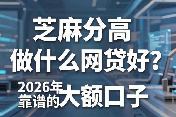 芝麻分高做什么网贷好？盘点2026年靠谱的大额口子